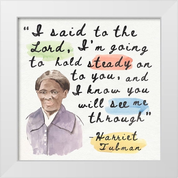 Warren, Annie 15x15 White Modern Wood Framed Museum Art Print Titled - Harriet Tubman I