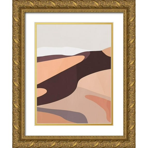 Warren, Annie 15x18 Gold Ornate Wood Framed with Double Matting Museum Art Print Titled - Desert Dunes IV