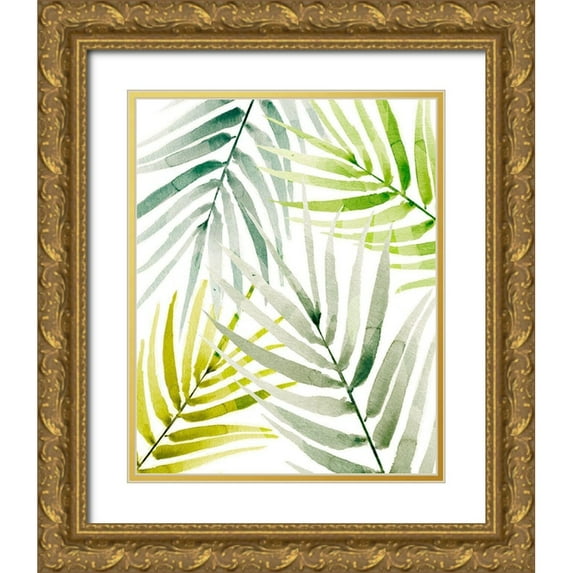 Warren, Annie 15x18 Gold Ornate Wood Framed with Double Matting Museum Art Print Titled - Shady Palm I