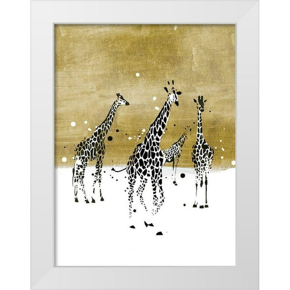Warren, Annie 15x18 White Modern Wood Framed Museum Art Print Titled - Spotted Giraffe II