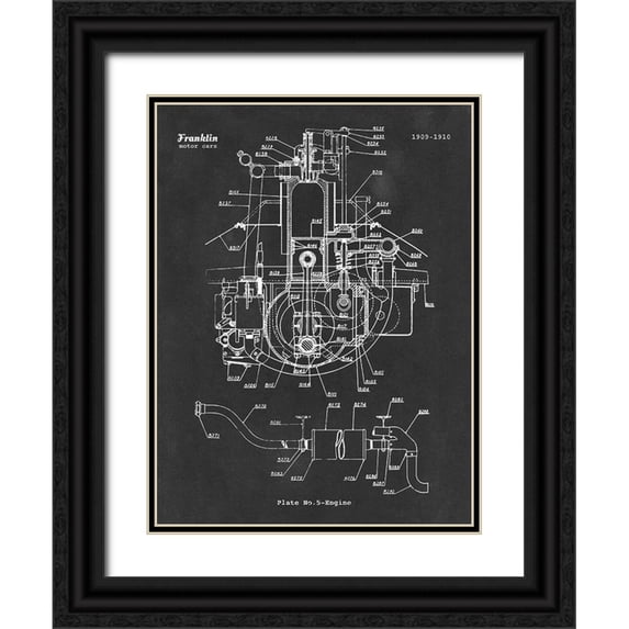 Warren, Annie 19x24 Black Ornate Wood Framed with Double Matting Museum Art Print Titled - Franklin Car III