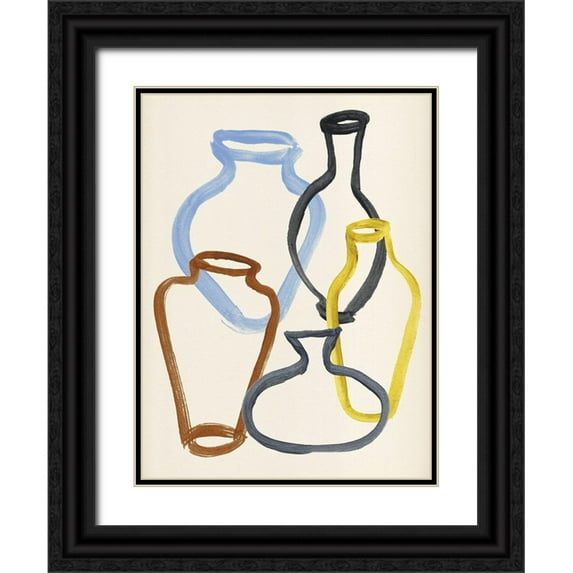 Warren, Annie 19x24 Black Ornate Wood Framed with Double Matting Museum Art Print Titled - Le Vase III