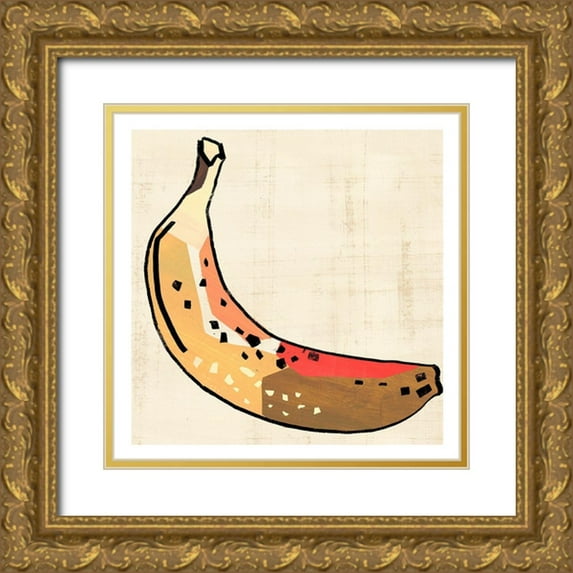 Warren, Annie 20x20 Gold Ornate Wood Framed with Double Matting Museum Art Print Titled - Fruit Cuts IV