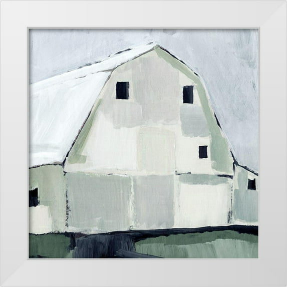 Warren, Annie 20x20 White Modern Wood Framed Museum Art Print Titled - Blue Hour Barn III
