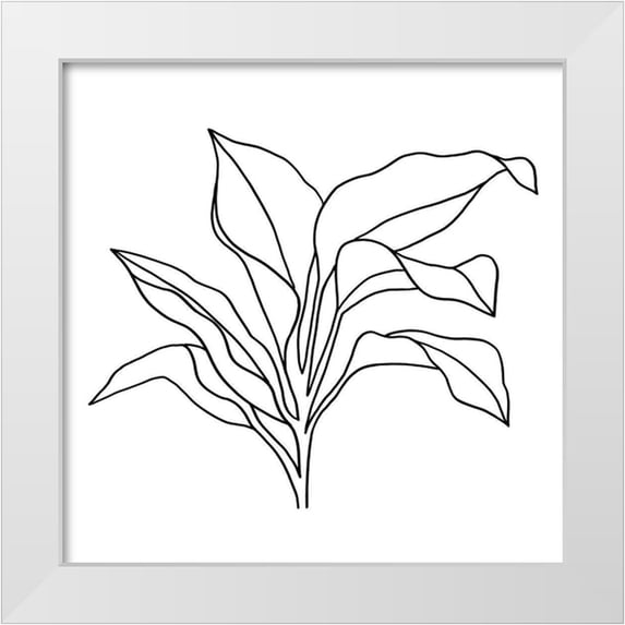 Warren, Annie 20x20 White Modern Wood Framed Museum Art Print Titled - Foliage Contour I