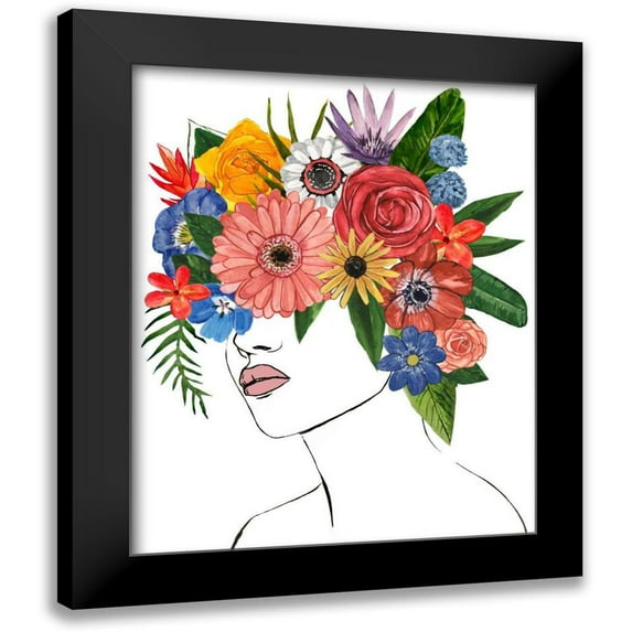 Warren, Annie 20x24 Black Modern Framed Museum Art Print Titled - Flower Lady II