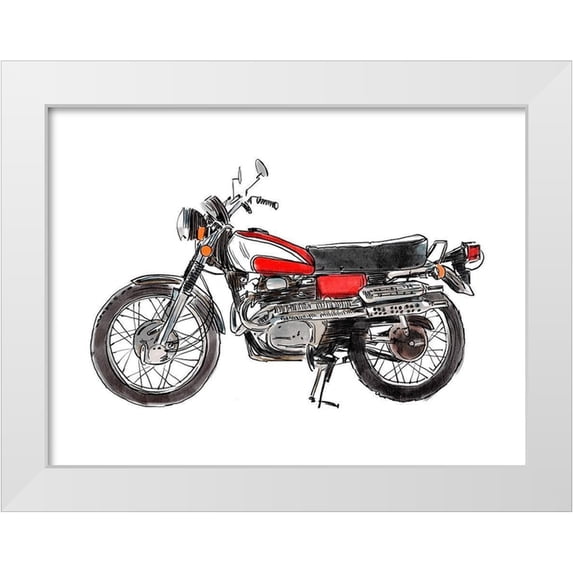 Warren, Annie 24x19 White Modern Wood Framed Museum Art Print Titled - Two Wheels II