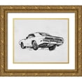 thumbnail image 1 of Warren, Annie 24x20 Gold Ornate Wood Framed with Double Matting Museum Art Print Titled - Classic Car Sketch I, 1 of 4
