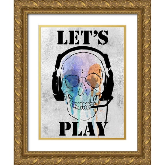 Warren, Annie 25x32 Gold Ornate Wood Framed with Double Matting Museum Art Print Titled - Skull Games I