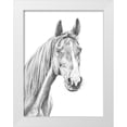 thumbnail image 1 of Warren, Annie 25x32 White Modern Wood Framed Museum Art Print Titled - Equine Portrait Sketch I, 1 of 4