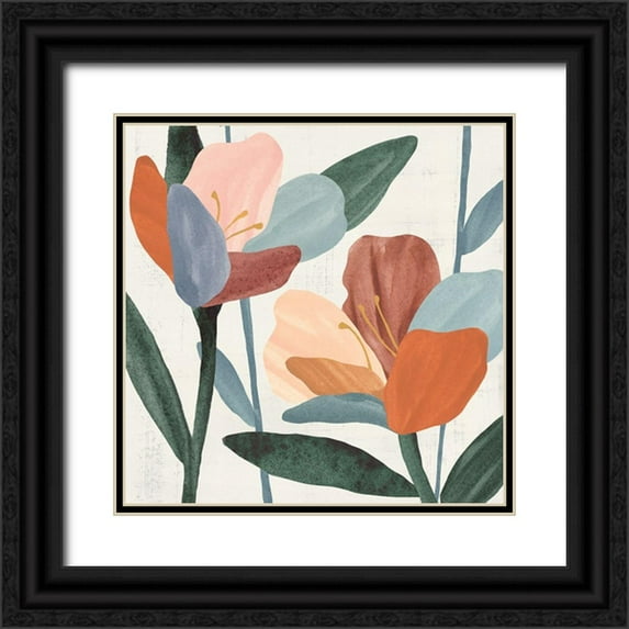 Warren, Annie 26x26 Black Ornate Wood Framed with Double Matting Museum Art Print Titled - Azalea Joining I