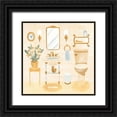 thumbnail image 1 of Warren, Annie 26x26 Black Ornate Wood Framed with Double Matting Museum Art Print Titled - Golden Bath I, 1 of 4