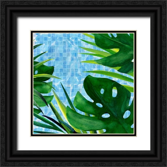 Warren, Annie 26x26 Black Ornate Wood Framed with Double Matting Museum Art Print Titled - Poolside Shade II
