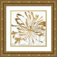 thumbnail image 1 of Warren, Annie 26x26 Gold Ornate Wood Framed with Double Matting Museum Art Print Titled - Golden Gilt Bloom I, 1 of 4