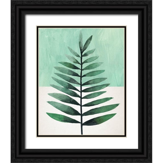 Warren, Annie 26x32 Black Ornate Wood Framed with Double Matting Museum Art Print Titled - Verging Palm II