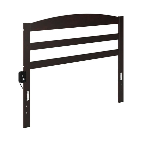 Warren, Arched Horizontal Slat Wood Headboard, Full, Espresso