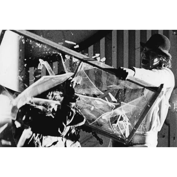 Warren Clarke in A Clockwork Orange breaking window in fight 24x36 Poster