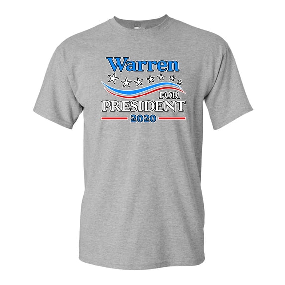 Warren For President 2020 USA Support Political DT Adult T-Shirt Tee