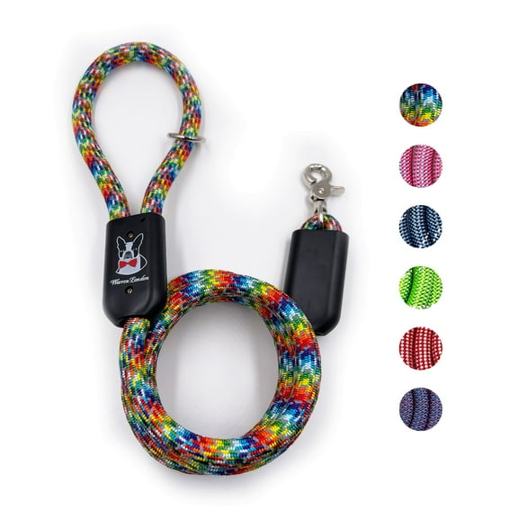 Warren London Climbing Rope Dog Leash | Heavy Duty 5ft Length Reflective | Rainbow Reflective