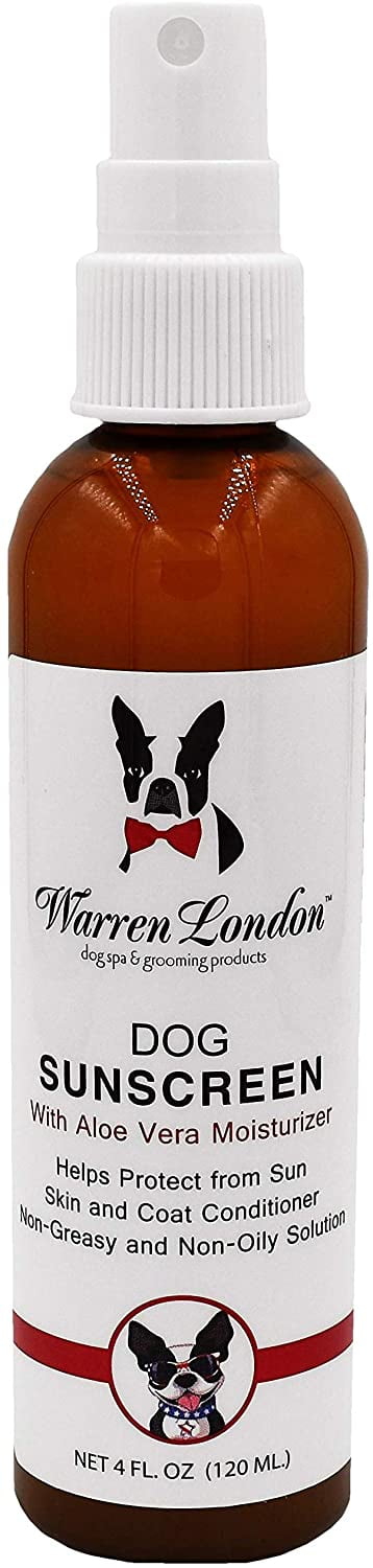 Warren London Dog Sunscreen | Aloe Vera Leave In Conditioner with Sun Protection for Dogs, Puppies, & Pets