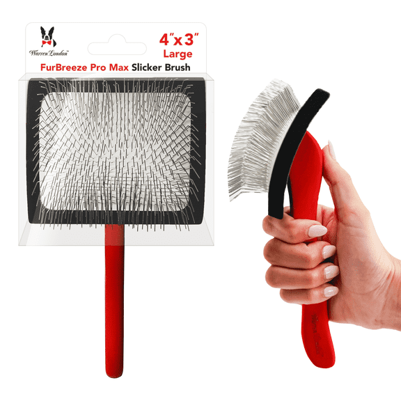 Warren London FurBreeze Pro Max Doodle Brush for Dogs 4" x 3"