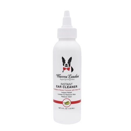 Warren London Instant Ear Cleaner for Dogs with Aloe, 4 oz Bottle