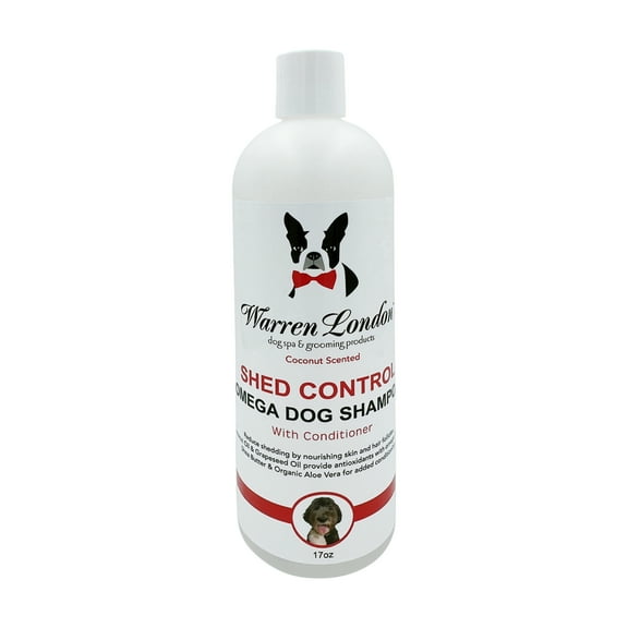 Warren London Shed Control Dog Shampoo for Shedding | 2-in-1 Dog DeShedding Shampoo and Conditioner | Nourishes Hair Follicles w/ Grapeseed & Coconut Oil | Anti Shedding Shampoo for Dogs