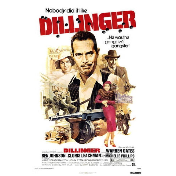 Warren Oates and Cloris Leachman and Ben Johnson and Michelle Phillips in Dillinger 24x36 Poster