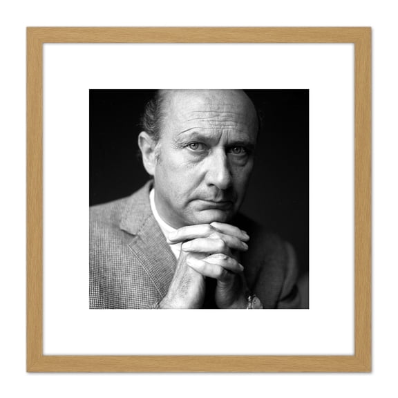 Warren Portrait Actor Donald Pleasence Photo 8X8 Inch Square Wooden Framed Wall Art Print Picture with Mount