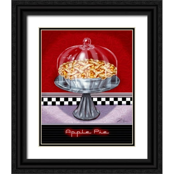 Warren, Sheri 12x14 Black Ornate Wood Framed with Double Matting Museum Art Print Titled - Apple Pie
