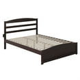 thumbnail image 1 of Warren, Solid Wood Platform Bed with Footboard, Queen, Espresso, 1 of 5