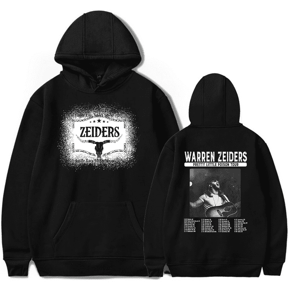 Warren Zeiders Merch 2024 Pretty Little Poison Tour Hoodie Country Music Hoodies Pullover Hooded Sweatshirt Long Sleeve Top