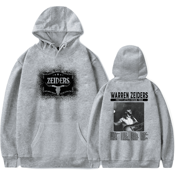 Warren Zeiders Merch 2024 Pretty Little Poison Tour Hoodie Country Music Hoodies Pullover Hooded Sweatshirt Long Sleeve Top