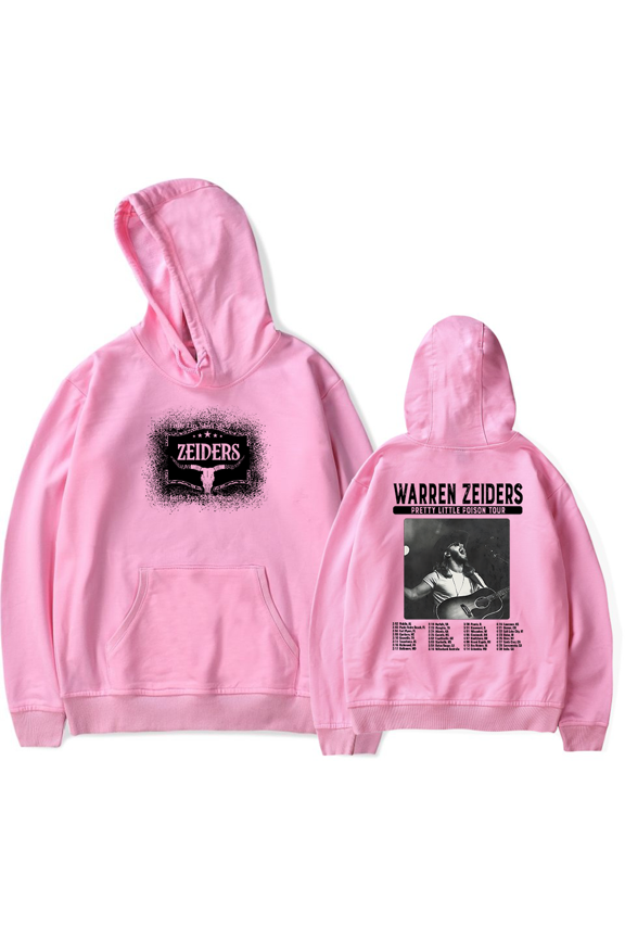 Warren Zeiders Merch 2024 Pretty Little Poison Tour Hoodie Country Music Hoodies Pullover Hooded Sweatshirt Long Sleeve Top