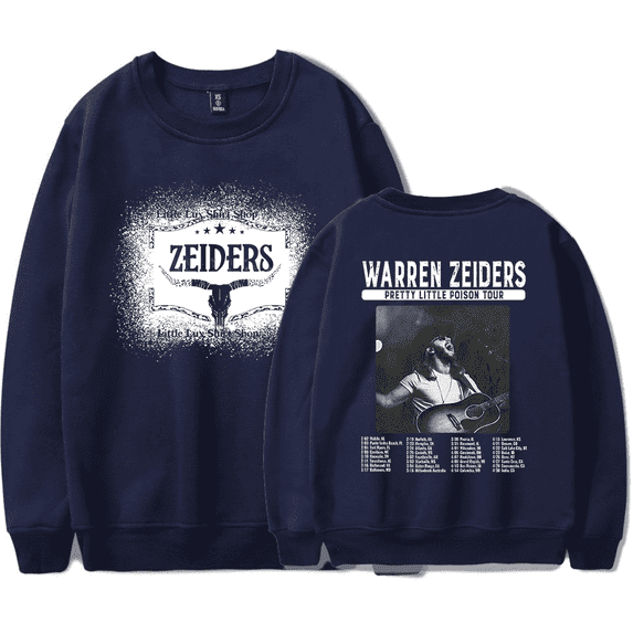 Warren Zeiders Merch 2024 Pretty Little Poison Tour Sweatshirt Long Sleeve Country Music Merch Hoodies Casual Streetwear Top