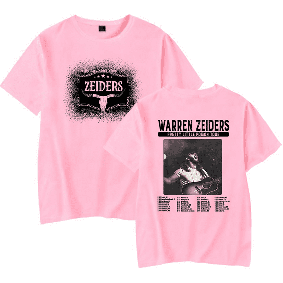 Warren Zeiders Merch 2024 Pretty Little Poison Tour T-shirt Short Sleeve Fashion Country Music Merch T Shirt Top Tee