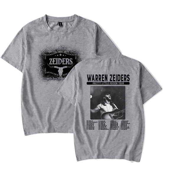 Warren Zeiders Merch 2024 Pretty Little Poison Tour T-shirt Short Sleeve Fashion Country Music Merch T Shirt Top Tee