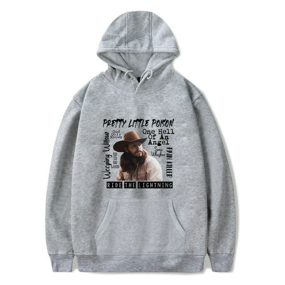 Warren Zeiders Merch Pretty Little Poison Ride The Lighting Hoodie Country Music Hoodies Pullover Hooded Sweatshirt Long Sleeve Top