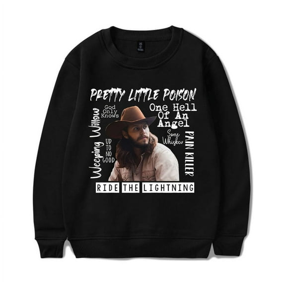 Warren Zeiders Merch Pretty Little Poison Ride The Lighting Sweatshirt Long Sleeve Country Music Merch Hoodies Casual Streetwear Top