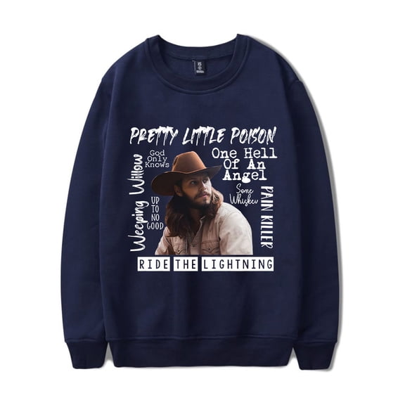 Warren Zeiders Merch Pretty Little Poison Ride The Lighting Sweatshirt Long Sleeve Country Music Merch Hoodies Casual Streetwear Top