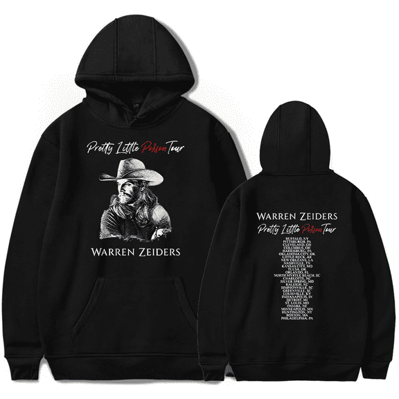 Warren Zeiders Merch Pretty Little Poison Tour 2024 Hoodie Country Music Western Harajuku Hoodies Pullover Hooded Sweatshirt Long Sleeve