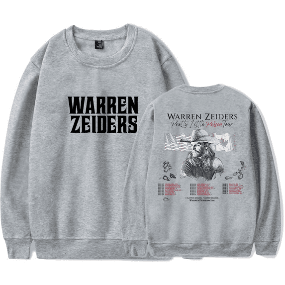 Warren Zeiders Merch Pretty Little Poison Tour Sweatshirt Long Sleeve Fashion Cool Country Music Merch Hip Hop Hoodies Casual Streetwear
