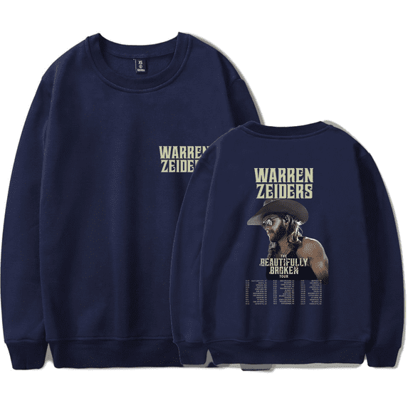 Warren Zeiders Merch The Beautifully Broken Tour Sweatshirt Long Sleeve Country Music Merch Western Harajuku Hip Hop Hoodies Casual Streetwear