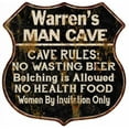 thumbnail image 1 of Warren's Man Cave Rules Sign Shield Metal Gift 211110007363, 1 of 1