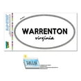 thumbnail image 1 of Warrenton, VA - Virginia - Black and White - City State - Oval Laminated Sticker, 1 of 1