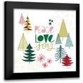 thumbnail image 1 of Warrick, Cheryl 12x12 Black Modern Framed Museum Art Print Titled - Peace Love Joy II, 1 of 5