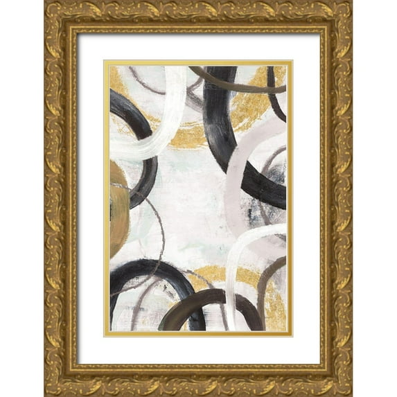 Warrick, Cheryl 13x18 Gold Ornate Wood Framed with Double Matting Museum Art Print Titled - Dwell II Gold Neutral Crop