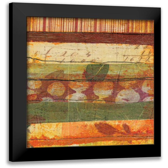 Warrick, Cheryl 15x15 Black Modern Framed Museum Art Print Titled - Urban Mixed Bag IV