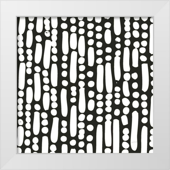 Warrick, Cheryl 15x15 White Modern Wood Framed Museum Art Print Titled - Cross Current Square Up IV BW