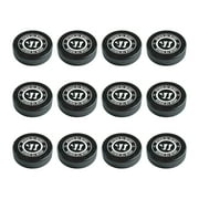 Warrior Ice Hockey Pucks - 6oz - 12pk Black Rubber Pucks in a Mesh Bag Ideal for Ice Hockey Teams